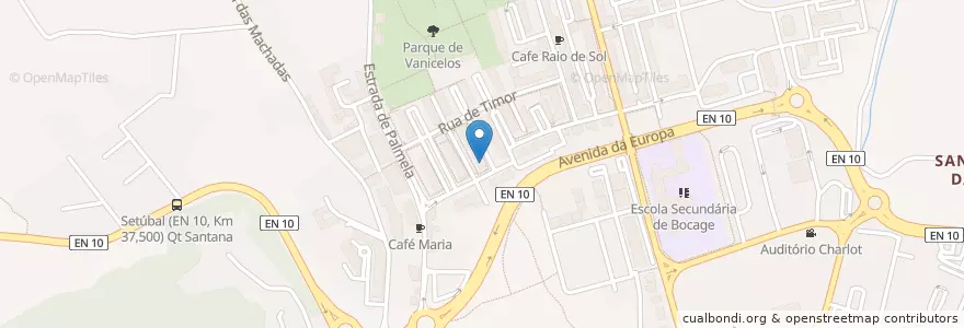 Mapa de ubicacion de Café/Restaurante Flórida en Portogallo, Área Metropolitana De Lisboa, Setúbal, Península De Setúbal, Setúbal, Setúbal.