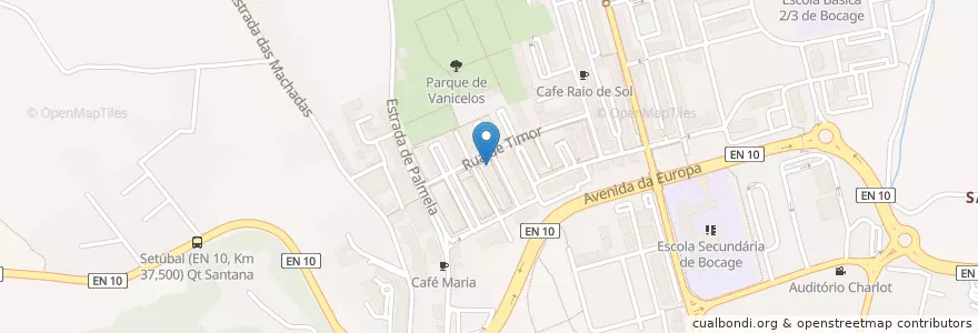 Mapa de ubicacion de Café Fernando Pessoa en Portugal, Área Metropolitana De Lisboa, Setúbal, Península De Setúbal, Setúbal, Setúbal.