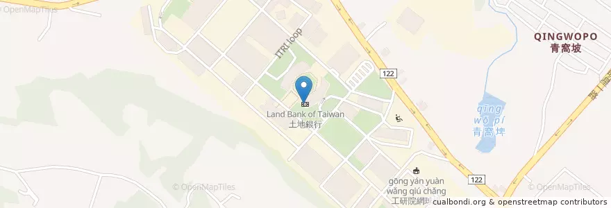 Mapa de ubicacion de 臺灣土地銀行 en Taïwan, Province De Taïwan, Comté De Hsinchu, 竹東鎮.