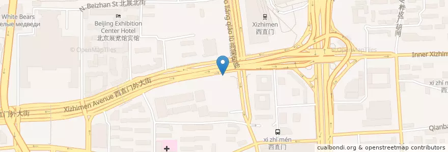 Mapa de ubicacion de 西外大街西直门立交桥南 en Çin, Pekin, Hebei, 西城区.