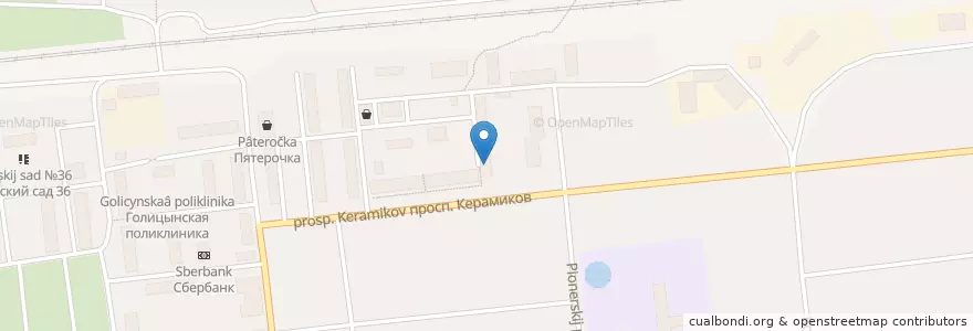 Mapa de ubicacion de Отделение связи №143041 en Rusia, Distrito Federal Central, Óblast De Moscú, Одинцовский Городской Округ.