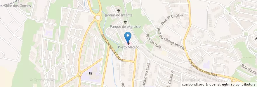 Mapa de ubicacion de Centro de Saúde de Rio de Mouro en ポルトガル, Área Metropolitana De Lisboa, Lisboa, Grande Lisboa, Sintra, Rio De Mouro.