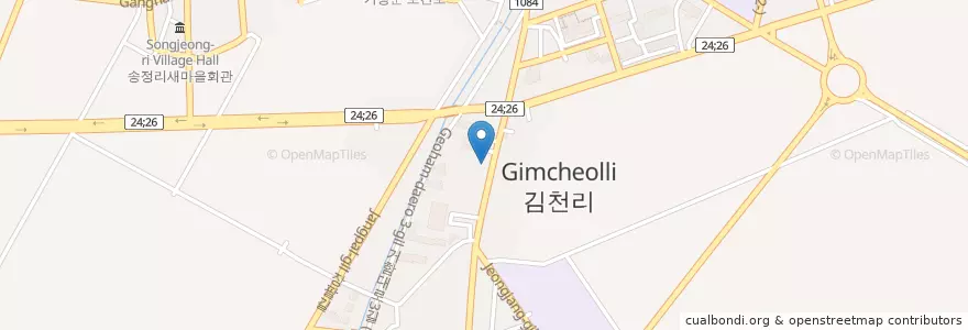Mapa de ubicacion de Geochang Orchard Nonghyup Gas Station en South Korea, Gyeongsangnam-Do, Geochang-Gun.