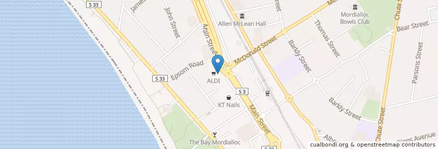 Mapa de ubicacion de Nando's en Australia, Victoria, City Of Kingston.