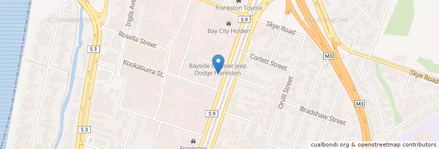 Mapa de ubicacion de Europcar en Australia, Victoria, City Of Frankston.