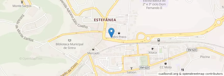 Mapa de ubicacion de Café Pielas en Португалия, Área Metropolitana De Lisboa, Лиссабон, Grande Lisboa, Sintra, Sintra.