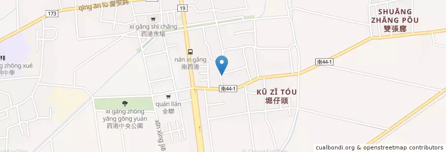 Mapa de ubicacion de 玄天宮 en 臺灣, 臺南市, 西港區.