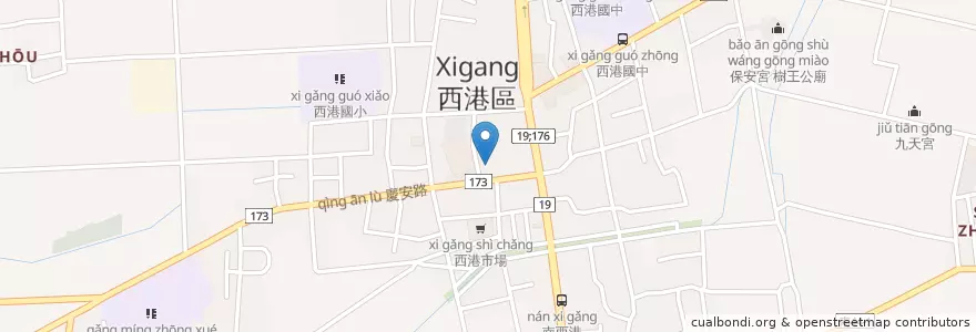 Mapa de ubicacion de 億和禪寺 en 臺灣, 臺南市, 西港區.