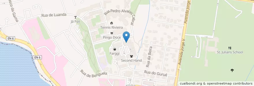 Mapa de ubicacion de Chaleira en ポルトガル, Área Metropolitana De Lisboa, Lisboa, Grande Lisboa, Cascais, Carcavelos E Parede.