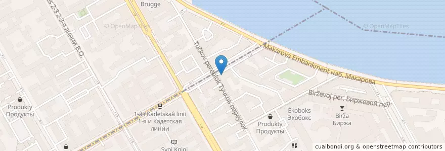 Mapa de ubicacion de Mama Roma en Russland, Föderationskreis Nordwest, Oblast Leningrad, Sankt Petersburg, Василеостровский Район, Округ № 7.