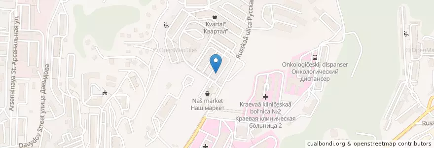 Mapa de ubicacion de аптека en روسيا, Дальневосточный Федеральный Округ, بريمورسكي كراي, Владивостокский Городской Округ.