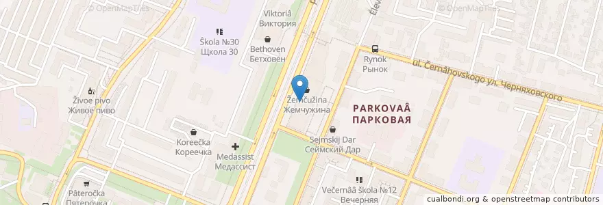 Mapa de ubicacion de Пушкино en Russie, District Fédéral Central, Oblast De Koursk, Курский Район, Городской Округ Курск.