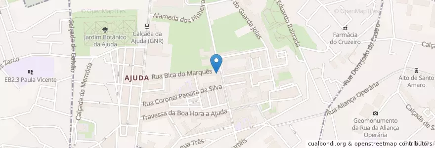 Mapa de ubicacion de Clínica Dentária Profilaxia Reabilitação Oral da Ajuda Lda. en البرتغال, Área Metropolitana De Lisboa, Lisboa, Grande Lisboa, لشبونة, Ajuda, Belém.