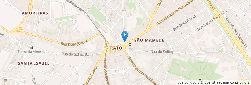 Mapa de ubicacion de CTT en Португалия, Área Metropolitana De Lisboa, Лиссабон, Grande Lisboa, Лиссабон.