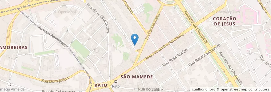 Mapa de ubicacion de Os cabacinhas en 포르투갈, Área Metropolitana De Lisboa, Lisboa, Grande Lisboa, 리스본, Santo António.