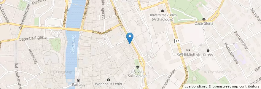 Mapa de ubicacion de Tip Top Bar en Suíça, Zurique, Bezirk Zürich, Zürich.
