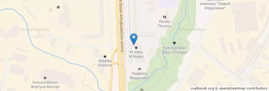 Mapa de ubicacion de Чинар en Russia, Distretto Federale Centrale, Москва, Северо-Восточный Административный Округ, Район Отрадное.