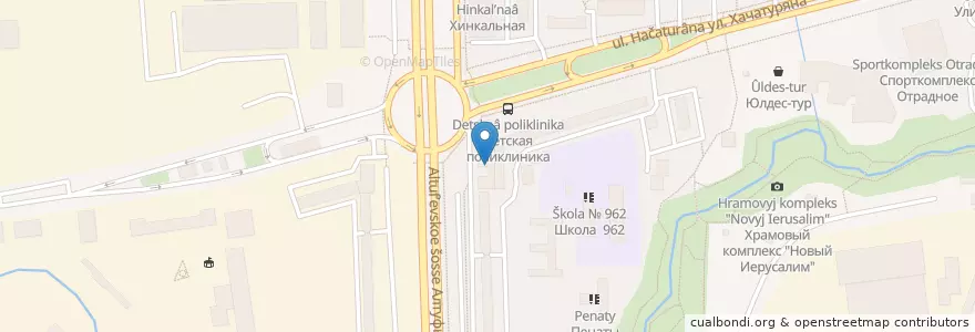 Mapa de ubicacion de Долина en Rússia, Distrito Federal Central, Москва, Северо-Восточный Административный Округ, Район Отрадное.