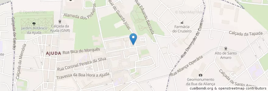 Mapa de ubicacion de Café Snack-Bar Bonança en Portugal, Aire Métropolitaine De Lisbonne, Lisbonne, Grande Lisboa, Lisbonne, Ajuda.