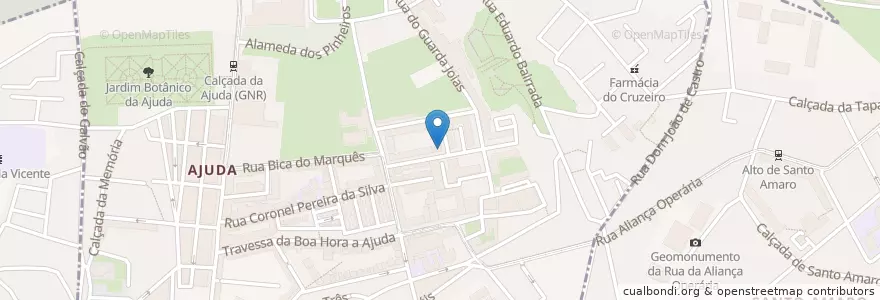 Mapa de ubicacion de Café Flor das Jóias en Португалия, Área Metropolitana De Lisboa, Лиссабон, Grande Lisboa, Лиссабон, Ajuda.