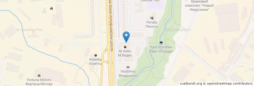 Mapa de ubicacion de Крыша Бар en Russia, Distretto Federale Centrale, Москва, Северо-Восточный Административный Округ, Район Отрадное.