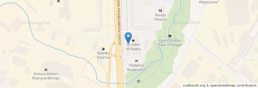 Mapa de ubicacion de 36,6 en ロシア, 中央連邦管区, モスクワ, Северо-Восточный Административный Округ, Район Отрадное.