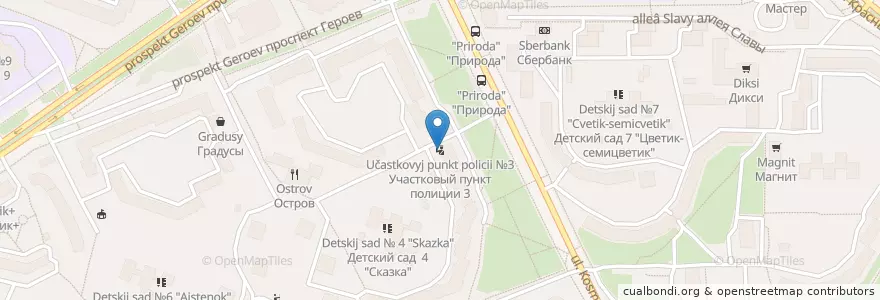 Mapa de ubicacion de Участковый пункт полиции №3 en Russia, Northwestern Federal District, Leningrad Oblast, Sosnovy Bor, Kaarosta District.
