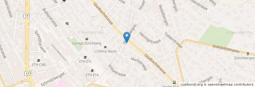 Mapa de ubicacion de Okay Italia en Switzerland, Zurich, District Zurich, Zurich.