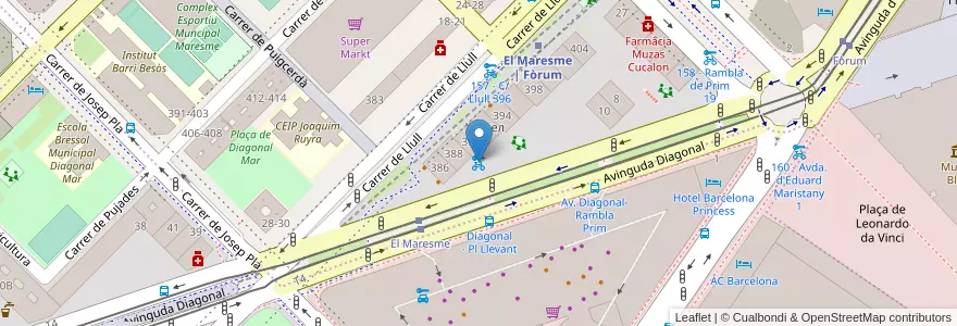 Mapa de ubicacion de 159 - Avda. Diagonal 26 en İspanya, Catalunya, Barcelona, Barcelonès, Barcelona.