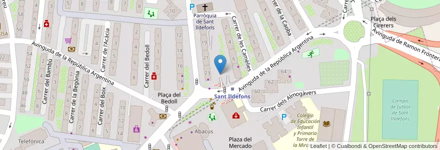 Mapa de ubicacion de 159 Metro Sant Idelfons en Sepanyol, Catalunya, Barcelona, Baix Llobregat.