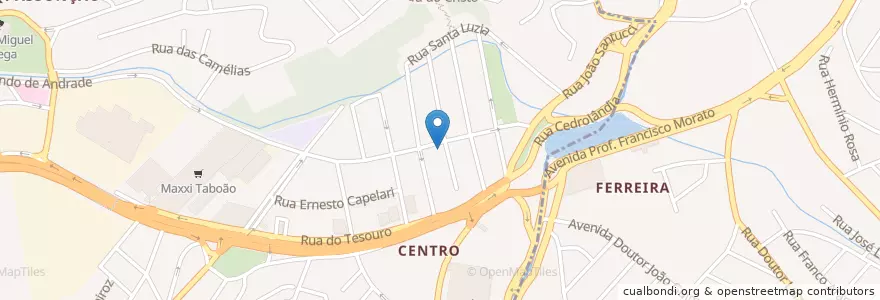 Mapa de ubicacion de Intermédica Centro Clínico Taboão da Serra en Brésil, Région Sud-Est, São Paulo, Região Geográfica Intermediária De São Paulo, Região Metropolitana De São Paulo, Região Imediata De São Paulo, Taboão Da Serra.