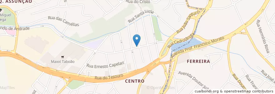 Mapa de ubicacion de Santander en Brasilien, Südosten, São Paulo, Região Geográfica Intermediária De São Paulo, Região Metropolitana De São Paulo, Região Imediata De São Paulo, Taboão Da Serra.