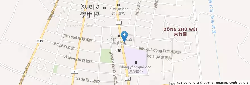 Mapa de ubicacion de 學甲分局 en Тайвань, Тайнань, Distretto Di Xuejia.