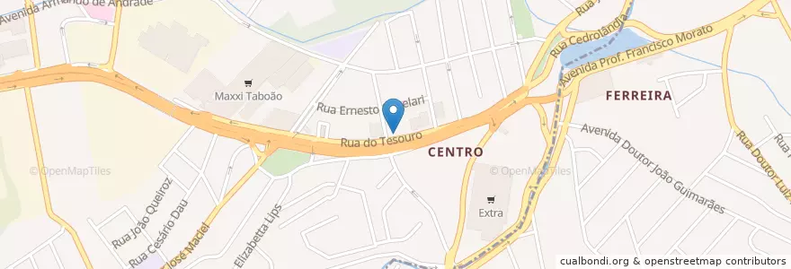 Mapa de ubicacion de Caixa Econômica Federal en 브라질, 남동지방, 상파울루, Região Geográfica Intermediária De São Paulo, Região Metropolitana De São Paulo, Região Imediata De São Paulo, Taboão Da Serra.