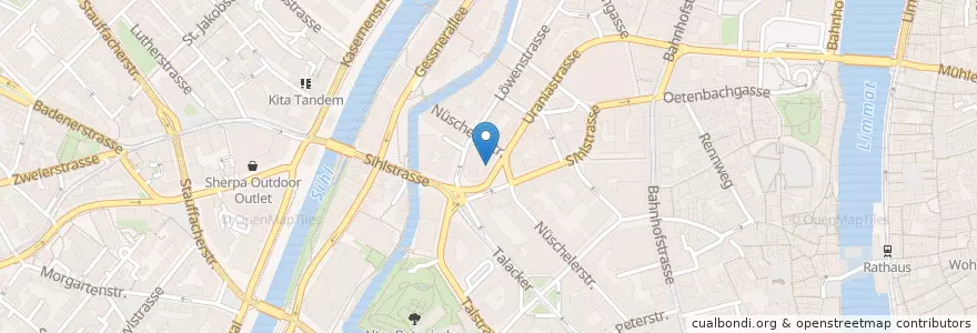Mapa de ubicacion de Mausefalle en Suisse, Zurich, District De Zurich, Zurich.