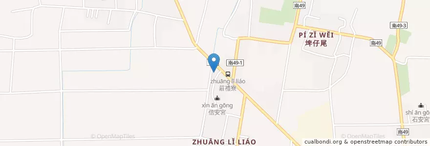 Mapa de ubicacion de 福安宮 en 타이완, 타이난 시, 마더우구.