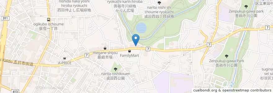 Mapa de ubicacion de 串焼道場 一本 en 日本, 東京都, 杉並区.