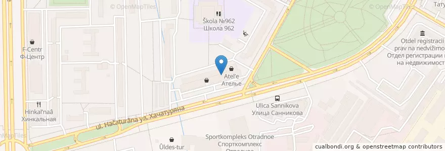 Mapa de ubicacion de А-Мега en Rússia, Distrito Federal Central, Москва, Северо-Восточный Административный Округ, Район Отрадное.