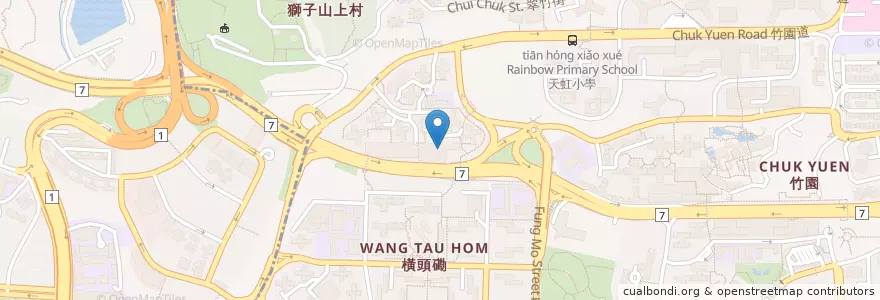 Mapa de ubicacion de 市薈坊 Market Mall en Китай, Гуандун, Гонконг, Новые Территории, Цзюлун, 黃大仙區 Wong Tai Sin District, 九龍城區 Kowloon City District.