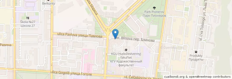 Mapa de ubicacion de Банк Москвы en Russie, District Fédéral Central, Oblast De Koursk, Курский Район, Городской Округ Курск.
