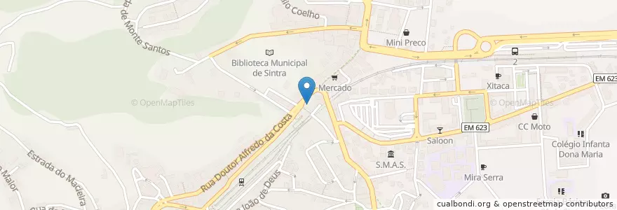 Mapa de ubicacion de Santander Totta en Portugal, Área Metropolitana De Lisboa, Lisboa, Grande Lisboa, Sintra, Sintra.