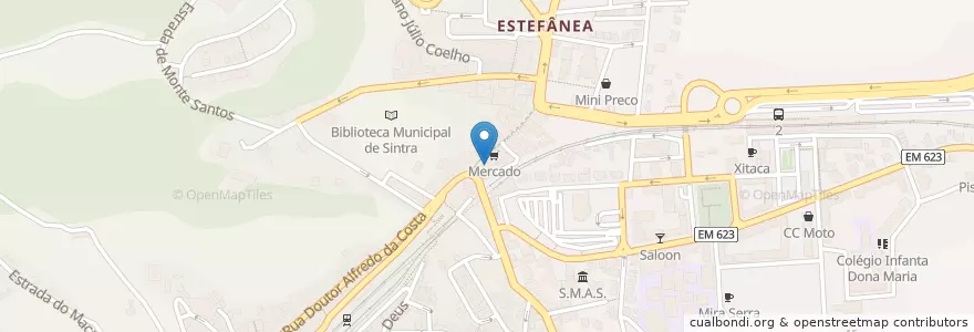 Mapa de ubicacion de Pastelaria Monserrate en Portugal, Área Metropolitana De Lisboa, Lisboa, Grande Lisboa, Sintra, Sintra.