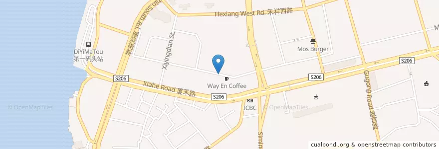 Mapa de ubicacion de Huaxi King Beef Flour en Çin, Fujian, 思明区.