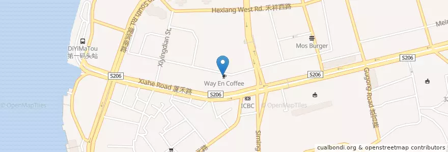 Mapa de ubicacion de Way En en China, Fujian, 思明区.