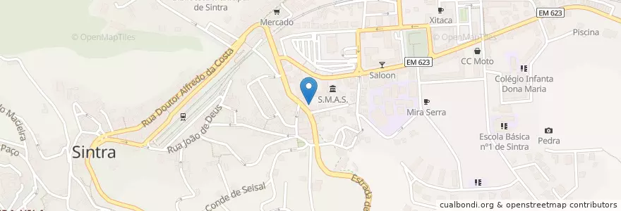 Mapa de ubicacion de Dom Café Expresso en 葡萄牙, Área Metropolitana De Lisboa, Lisboa, Grande Lisboa, Sintra, Sintra.