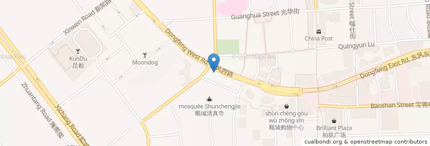 Mapa de ubicacion de China Merchant Bank en 中国, 云南省, 昆明市, 五华区, 大观街道.