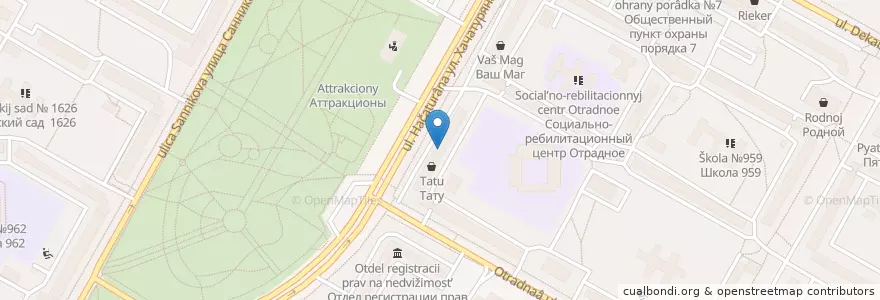 Mapa de ubicacion de Сбербанк en 俄罗斯/俄羅斯, Центральный Федеральный Округ, Москва, Северо-Восточный Административный Округ, Район Отрадное.