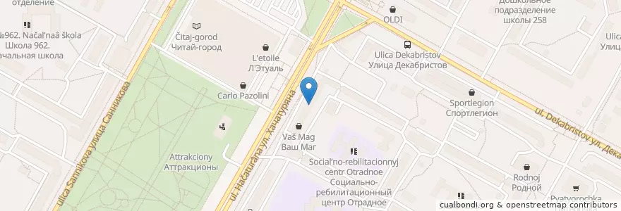Mapa de ubicacion de Траст en روسيا, Центральный Федеральный Округ, Москва, Северо-Восточный Административный Округ, Район Отрадное.