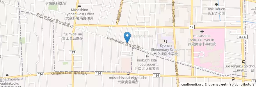 Mapa de ubicacion de 後藤胃腸科クリニック en Japón, Tokio, Mitaka.
