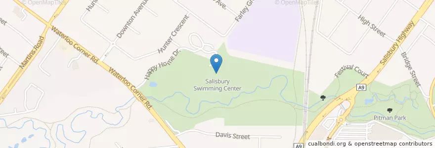 Mapa de ubicacion de Salisbury Swimming Center en Avustralya, South Australia, Adelaide, City Of Salisbury.